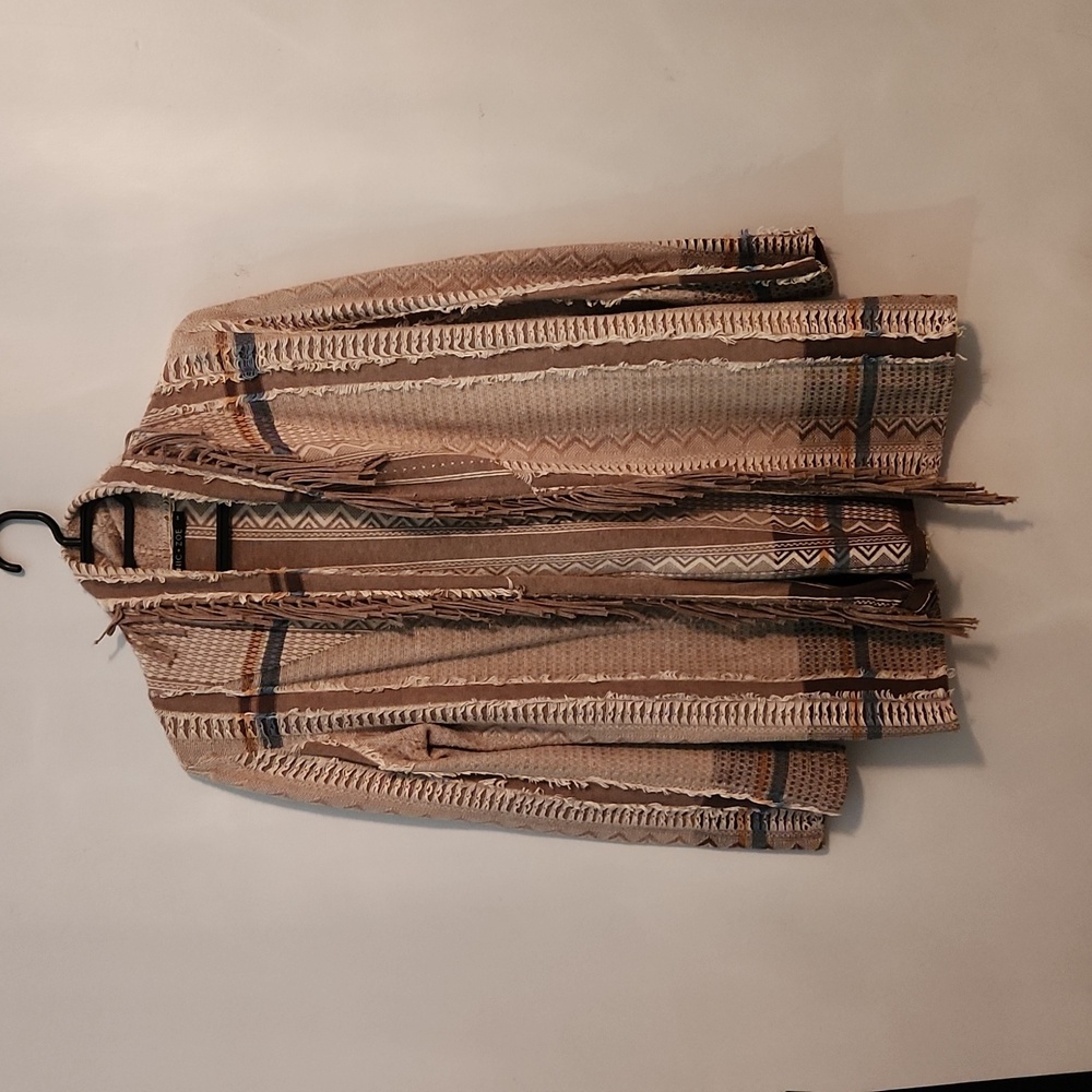 Nic +Zoe Southwest inspired tassle open front cardigan